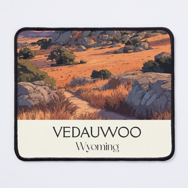 Item preview, Vedauwoo Wyoming Travel Poster | Vintage Medicine Bow & Sherman Granite Art designed and sold by TuncGK.