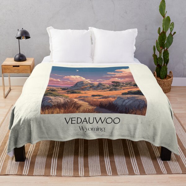 Item preview, Vedauwoo Wyoming Travel Poster | Vintage Medicine Bow & Sherman Granite Art designed and sold by TuncGK.