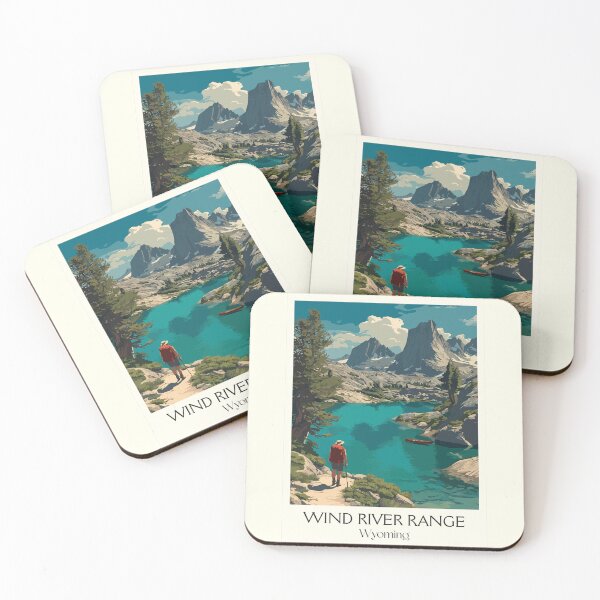 Item preview, Wind River Range Wyoming Poster | Vintage Cirque of the Towers & Backpacking Art designed and sold by TuncGK.