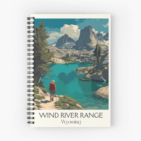 Item preview, Wind River Range Wyoming Poster | Vintage Cirque of the Towers & Backpacking Art designed and sold by TuncGK.