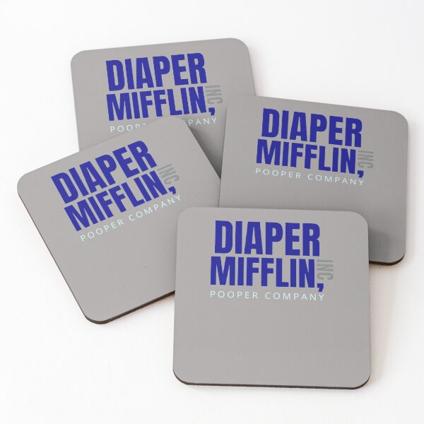 Item preview, DIAPER-MIFFLIN-POOPER-COMPANY---THE-OFFICE-PARODY-DESIGN---BLUE-TEXT designed and sold by mickivandy.
