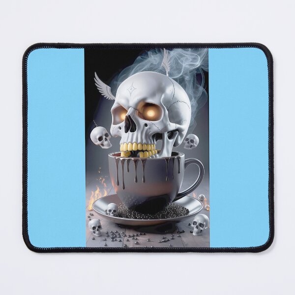 Item preview, Fiery Skull Coffee Mug with Wings designed and sold by Robert Conrad.