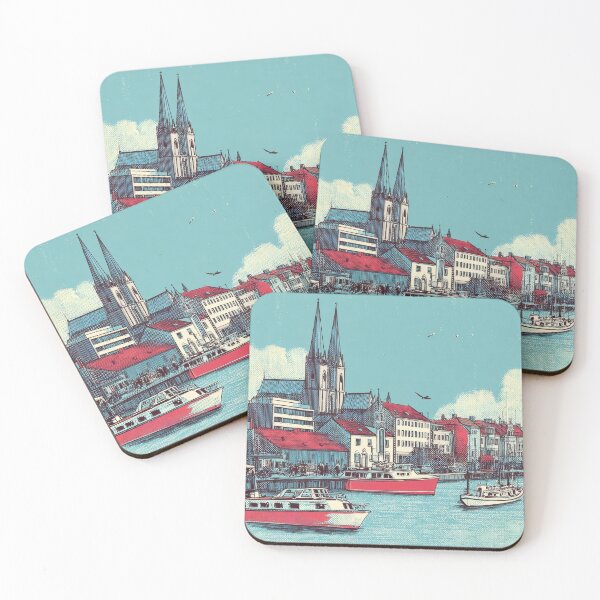 Item preview, Aarhus - Pop art vintage 1950s cartoon style designed and sold by shadow-bloom.