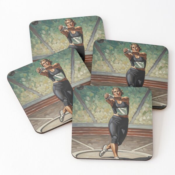 Item preview, LA LANCIATRICE DEL MARTELLO (The Hammer Thrower) - Original Art Deco Artwork designed and sold by elektronen.