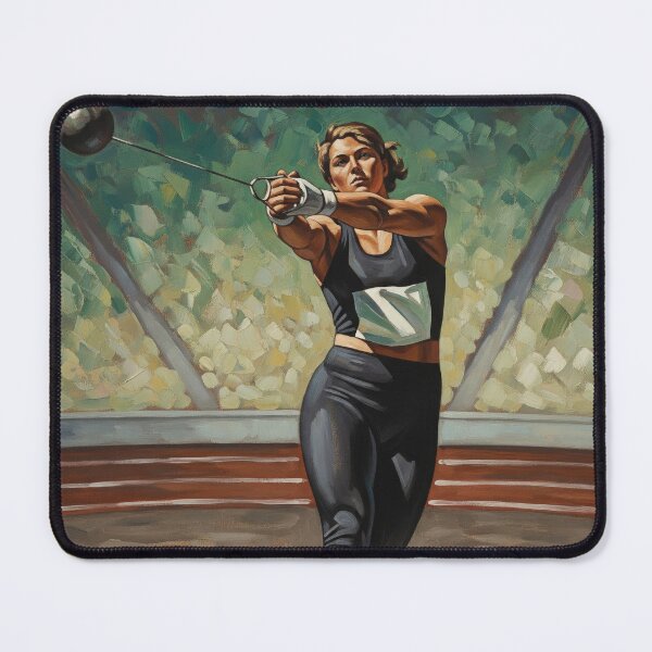 Item preview, LA LANCIATRICE DEL MARTELLO (The Hammer Thrower) - Original Art Deco Artwork designed and sold by elektronen.