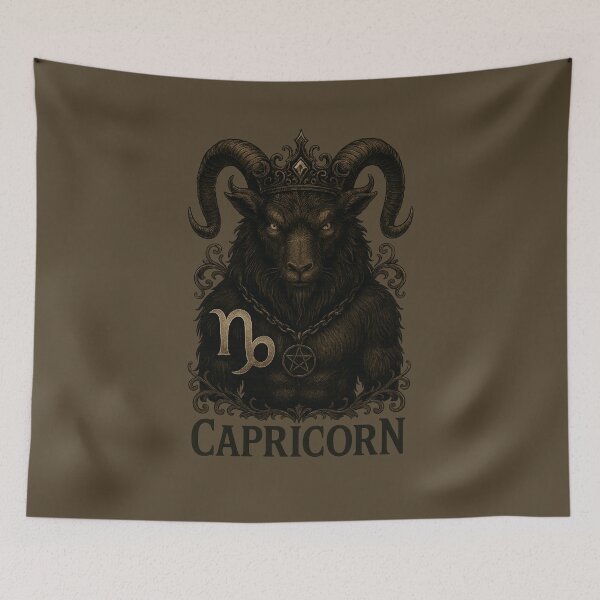 Item preview, Gothic Capricorn Zodiac Sign designed and sold by NoirAuraX.