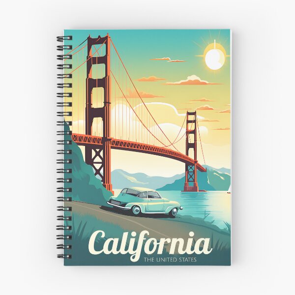Item preview, California USA – Golden Gate Bridge & Classic Car designed and sold by GamerGearTees.