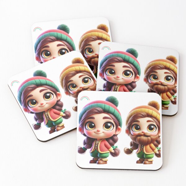Item preview, Cheerful Dwarf Girl designed and sold by Sillytoe.