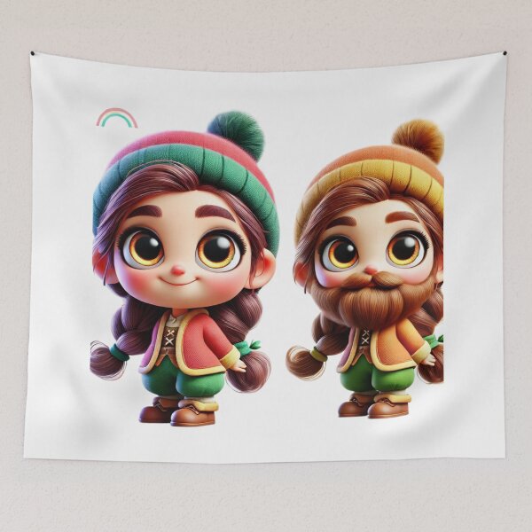 Item preview, Cheerful Dwarf Girl designed and sold by Sillytoe.