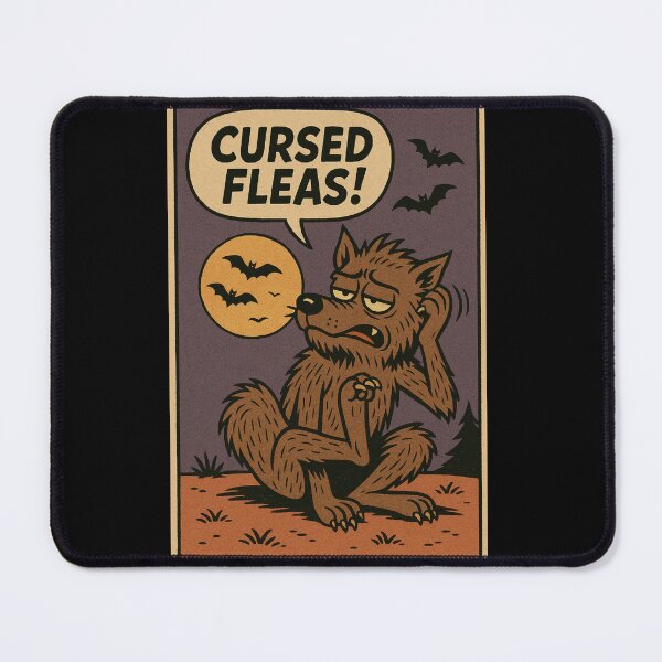 Item preview, Retro 1960s Comic Halloween Horror Art- Werewolf Fleas designed and sold by JacobKAurumhead.