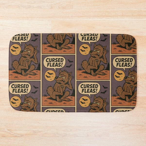 Item preview, Retro 1960s Comic Halloween Horror Art- Werewolf Fleas designed and sold by JacobKAurumhead.