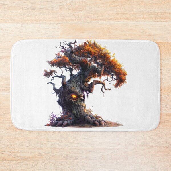 Item preview, Haunted Halloween Tree with Glowing Eyes designed and sold by AlexLineArt.