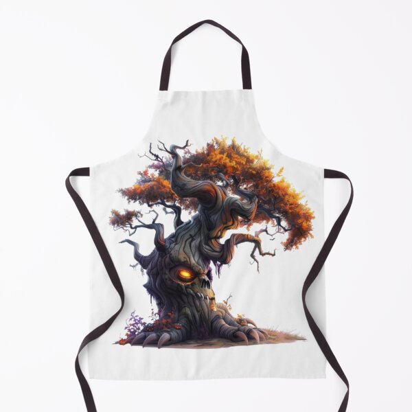 Item preview, Haunted Halloween Tree with Glowing Eyes designed and sold by AlexLineArt.
