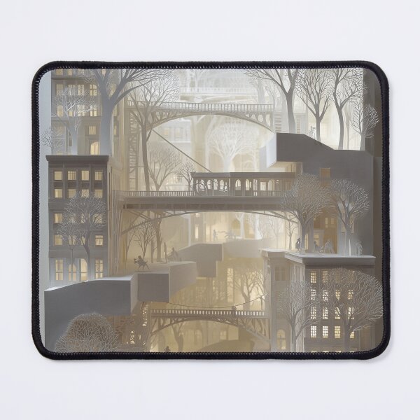 Item preview, Illuminated Paper Diorama Cityscape with Trees and Bridges designed and sold by ArgentoArt.