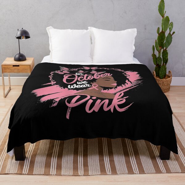 Item preview, In October We Wear Pink Breast Cancer Awareness Black Girl designed and sold by BASKF.