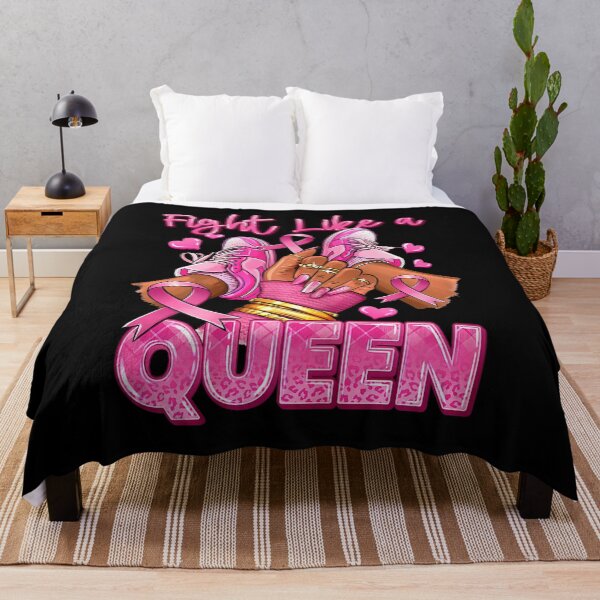 Item preview, Fight Like A Queen Black Woman Breast Cancer Awareness designed and sold by BASKF.