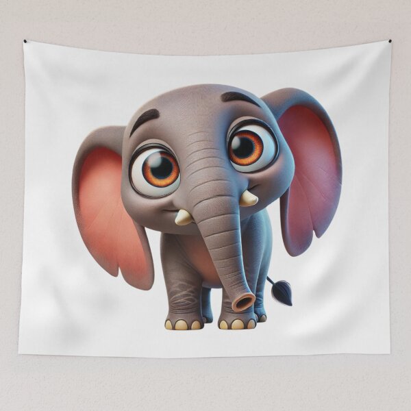 Item preview, Adorable African Bush Elephant designed and sold by Sillytoe.