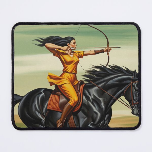 Item preview, LA CHAMPIONNE DE TIR À L'ARC MONTÉ (The Mounted Archery Champion) - Original Art Deco Artwork designed and sold by elektronen.