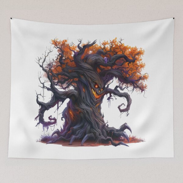 Item preview, Evil Haunted Tree with Glowing Smile designed and sold by AlexLineArt.