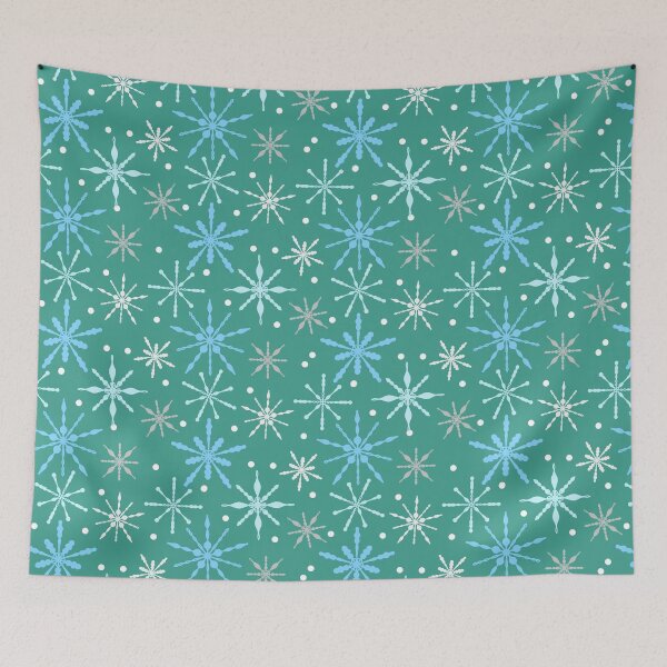Item preview, Snow Flakes Pattern in Aqua designed and sold by designsbyklm.
