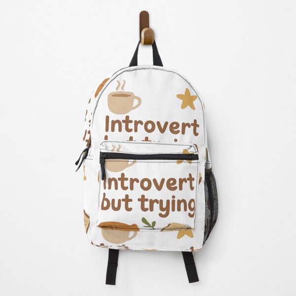 Item preview, Introvert but Trying – Cozy Vibes Sticker designed and sold by Chill Doodles.
