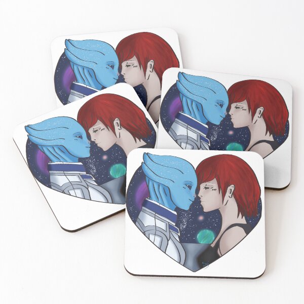 Item preview, Pride Hearts : Fem!Shep & Liara (Mass Effect) Space version designed and sold by Nebulareon.
