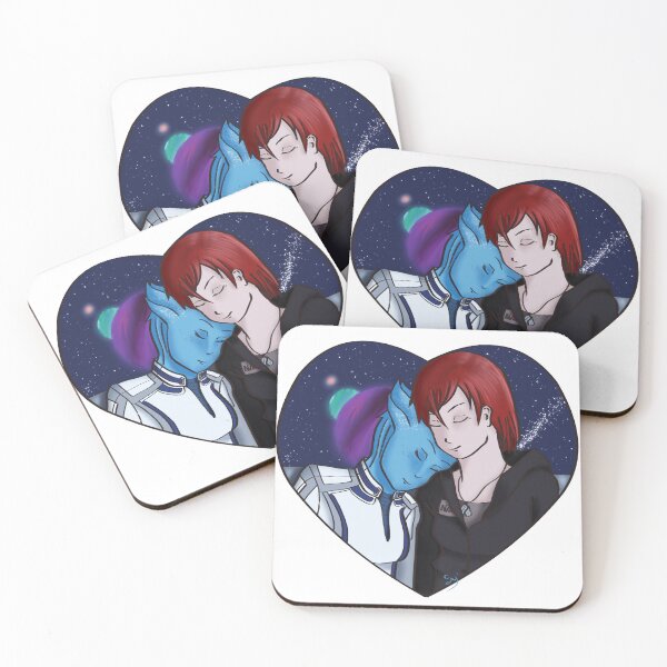 Item preview, Copie de Copie de Pride Hearts : Fem!Shep & Liara (Mass Effect) Space version v2 designed and sold by Nebulareon.
