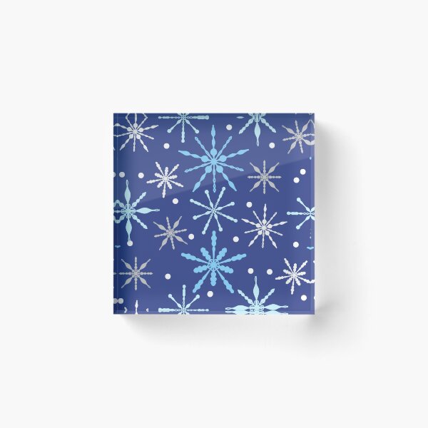 Item preview, Snow Flakes Pattern in Dark Blue designed and sold by designsbyklm.