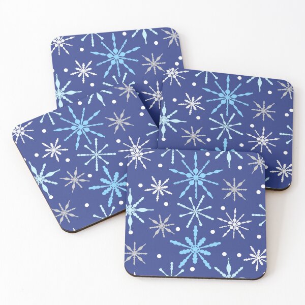 Item preview, Snow Flakes Pattern in Dark Blue designed and sold by designsbyklm.