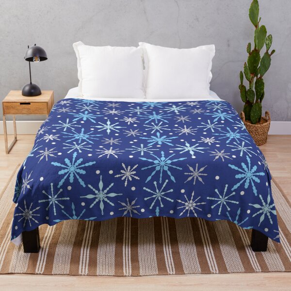 Item preview, Snow Flakes Pattern in Dark Blue designed and sold by designsbyklm.