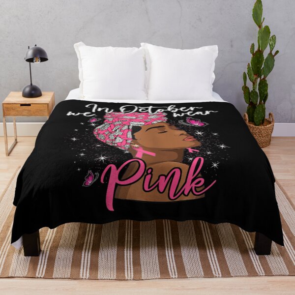 Item preview, In October We Wear Pink Breast Cancer Awareness Black Woman  designed and sold by BASKF.
