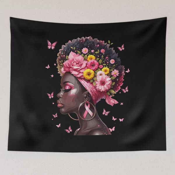 Item preview, Black Woman In October We Wear Pink Breast Cancer Awareness designed and sold by BASKF.