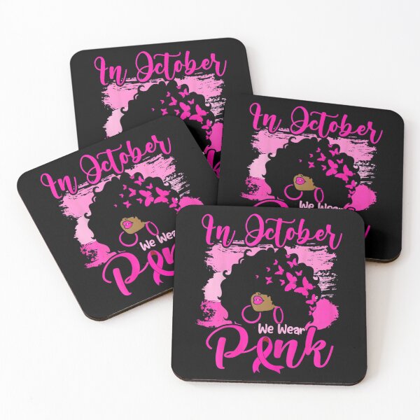 Item preview, In October We Wear Pink Breast Cancer Awareness Black Woman designed and sold by BASKF.