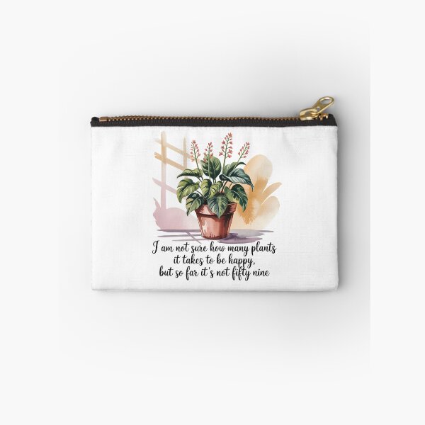 Item preview, I Am Not Sure How Many Plants It Takes to Be Happy, But So Far It’s Not Fifty-Nine – Watercolor Plant Design designed and sold by EmeraldeaArt.
