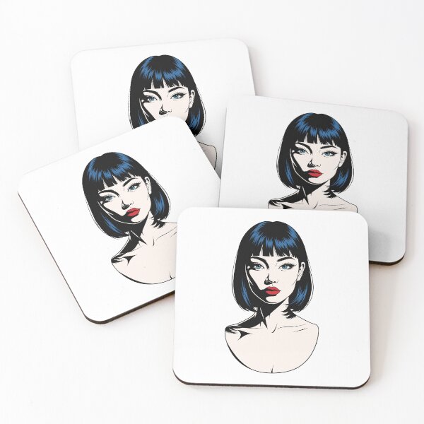 Item preview, Modern vector female portrait with bold contrasts designed and sold by Ovitees.