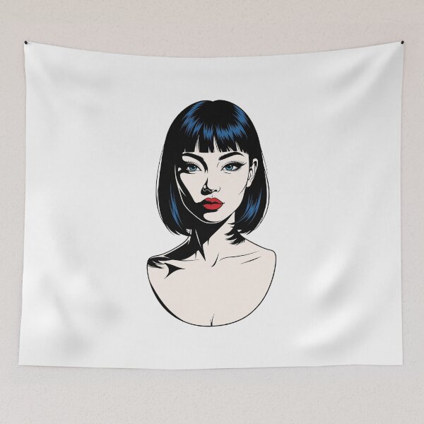 Item preview, Modern vector female portrait with bold contrasts designed and sold by Ovitees.