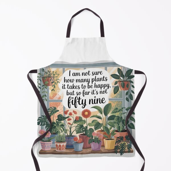 Item preview, I Am Not Sure How Many Plants It Takes to Be Happy, But So Far It’s Not Fifty-Nine – Plant Lover Quote on Window Sill designed and sold by EmeraldeaArt.