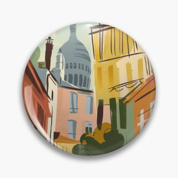 Item preview, Montmartre Paris Streetscape |  Vibrant Travel Art Poster. By Carraann designed and sold by CARRAANN.