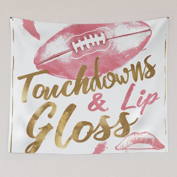 Item preview, Touchdowns & Lip Gloss Football Design designed and sold by ArgentoArt.