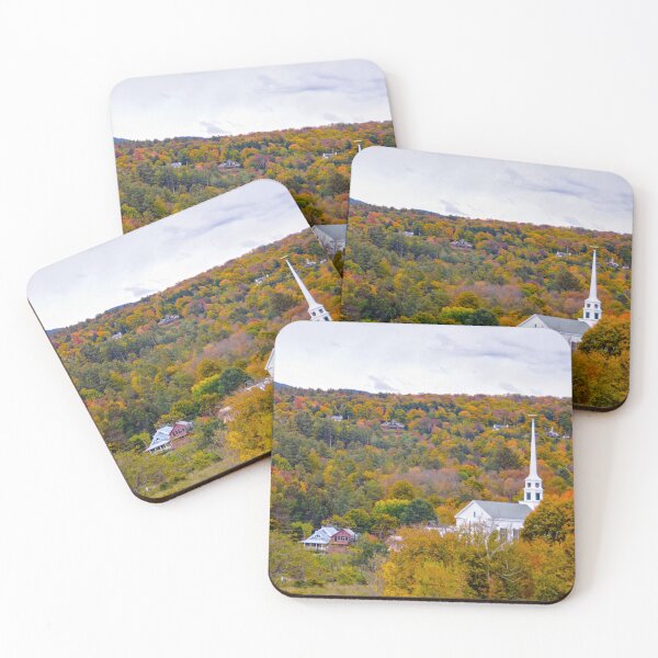 Item preview, Stowe, Vermont, Community Church in Autumn designed and sold by Catherine Sherman.