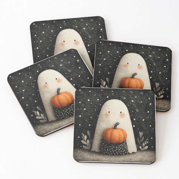 Item preview, Ghost with a pumpkin designed and sold by MendaciousMina.