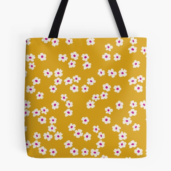 Item preview, Delicate White Flower on Mustard designed and sold by FearlessPaints.