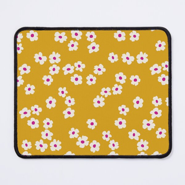 Item preview, Delicate White Flower on Mustard designed and sold by FearlessPaints.