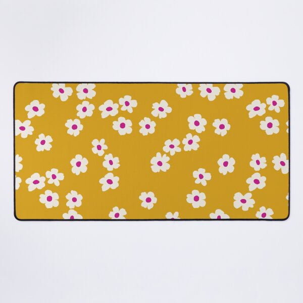 Item preview, Delicate White Flower on Mustard designed and sold by FearlessPaints.