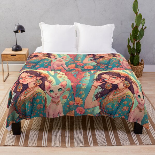 Item preview, Beautiful girl with a cat. designed and sold by Natalia-Vlad.