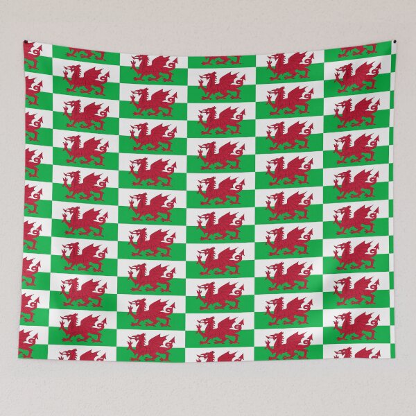 Item preview, Welsh flag - Flag of Wales - Wales Red Dragon designed and sold by HippieWorks.