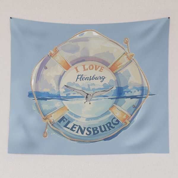 Item preview, I Love Flensburg - Lifebuoy Seagull designed and sold by Khala.