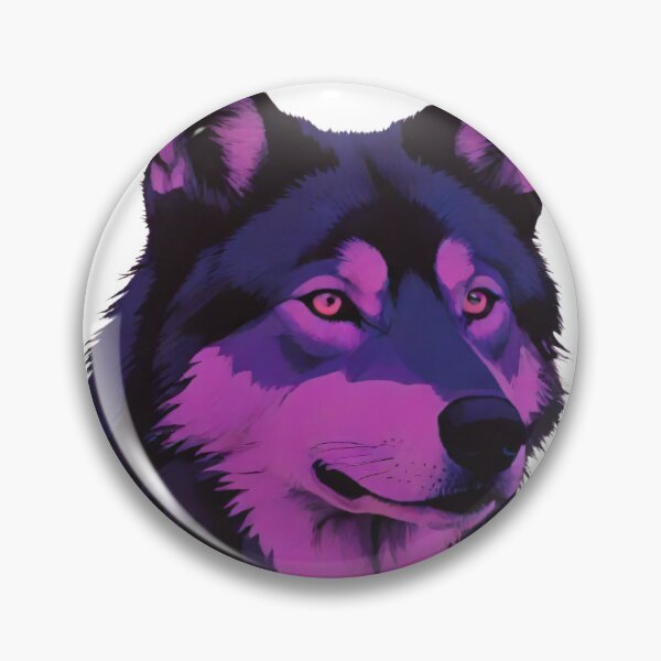 Item preview, Stylized Purple and Black Wolf Portrait designed and sold by Apex Designs.