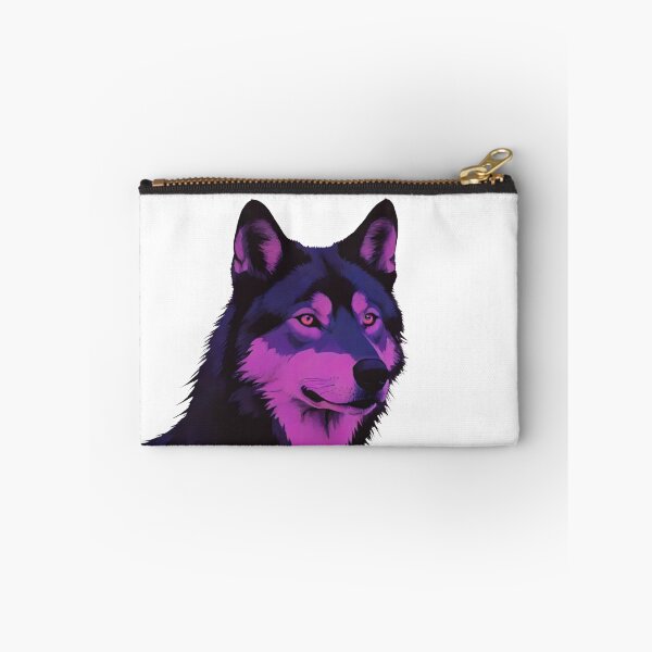 Item preview, Stylized Purple and Black Wolf Portrait designed and sold by Apex Designs.