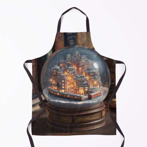 Item preview, Miniature City Snow Globe with Train designed and sold by ArgentoArt.